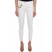Hoge taille skinny jeans Elisabetta Franchi , White , Dames