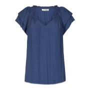 Stijlvol en Comfortabel T-Shirt Co'Couture , Blue , Dames