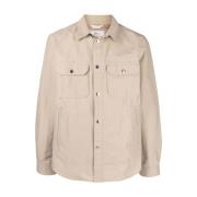 Beige Multi-Pocket Jas Woolrich , Beige , Heren