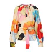 Vianna Bloemenblouse - Multikleur Tie-Dye Stijl Stine Goya , Multicolo...