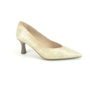 Beige Kantprint Puntige Neus Pump Hispanitas , Beige , Dames