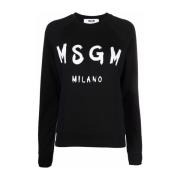 Sweatshirt Msgm , Black , Dames
