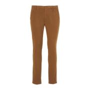 Slim-Fit Cropped Broeken Dondup , Brown , Heren