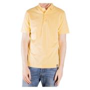 Gele Ice Cotton Polo Shirt Drumohr , Yellow , Heren