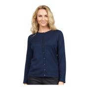 Navy Cardigan met Knoopsluiting 2-Biz , Blue , Dames