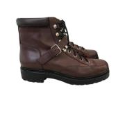 Pre-owned Leather boots Hermès Vintage , Brown , Dames