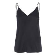 AVA-Black Top met Splitten Dea Kudibal , Black , Dames