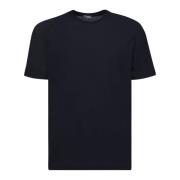 Blauw T-shirt met ronde hals en korte mouwen Zanone , Black , Heren
