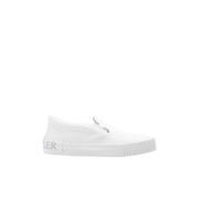 Witte Slip-On Trainers met Tri Design Moncler , White , Dames