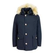 Winterjas, Melton Blue Anorak Woolrich , Blue , Heren