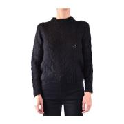 Ronde Hals Gebreide Kleding Dondup , Black , Dames