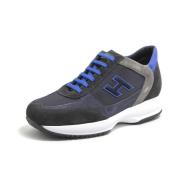 Hoogwaardige leren sneakers voor heren Hogan , Blue , Heren