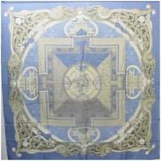 Pre-owned Silk scarves Hermès Vintage , Blue , Dames