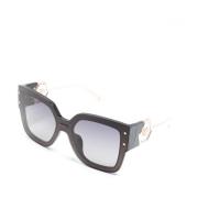 Zwarte Sungles met Originele Hoes Philipp Plein , Black , Dames