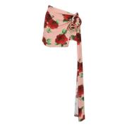 Elegante Gedrapeerde Zijden Mini Rok Magda Butrym , Pink , Dames