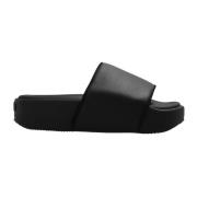 Leren platformsandalen Y-3 , Black , Dames