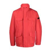 Stijlvolle Metalen Blouson Jas voor Heren Peuterey , Orange , Heren