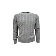 Mannen Vlechttrui Cashmere Company , Gray , Heren