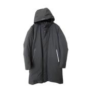 Zwarte Lange Dons Parka Herno , Black , Heren