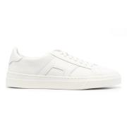 Ivoorwitte Panel Sneakers Santoni , White , Heren