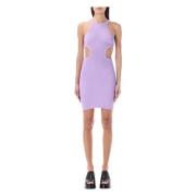 Lilac stretch nylon ele mini -jurk Reina Olga , Purple , Dames