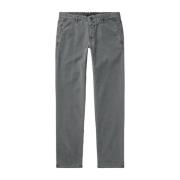 Italiaanse Perfectie: Grijze Tricochino Broek Incotex , Gray , Heren