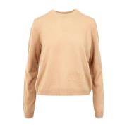 Effen Trui met Lange Mouwen N21 , Beige , Dames