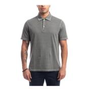Katoenen Jersey Polo Shirt Aspesi , Gray , Heren