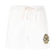 Camouflage Logo Print Witte Shorts Joshua Sanders , White , Dames