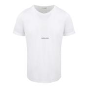 Biologisch katoenen T-shirt met logoprint Saint Laurent , White , Here...