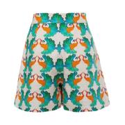 Goede Butt Shorts in Kissers Print La DoubleJ , Green , Dames