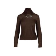 Pre-owned Wool tops Hermès Vintage , Brown , Dames