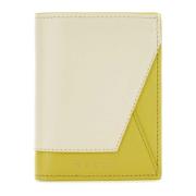 Bi-Tone Leren Portemonnee/Pashouder Marni , Yellow , Dames