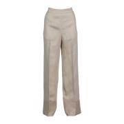 Wide Trousers Semicouture , Beige , Dames