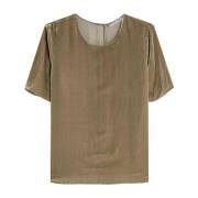 Velvet oversized top Vince , Beige , Dames