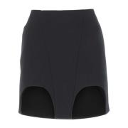 Zwart stretch katoenen blend mini rok Dion Lee , Black , Dames