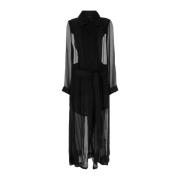 Maxi Jurk Ann Demeulemeester , Black , Dames