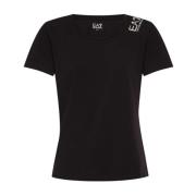 T-shirt met logo Emporio Armani EA7 , Black , Dames