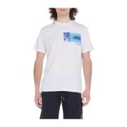 T-shirt met afdrukken Sundek , White , Heren