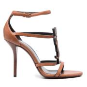 Cassandra 100 Strappy Sandalen Saint Laurent , Brown , Dames