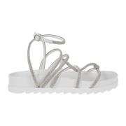 Flat Sandals Chiara Ferragni Collection , White , Dames