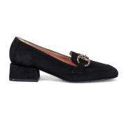 Elegante zwarte suède schoenen met vierkante neus Sangiorgio , Black ,...