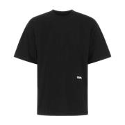 Zwart katoen Oversize T-shirt Oamc , Black , Heren