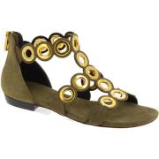 Platte sandalen met gouden studs Barbara Bui , Brown , Dames