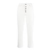 Witte Cropped Jeans Dondup , White , Dames