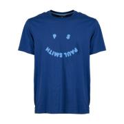Contrasterend Logo T-Shirt voor Heren PS By Paul Smith , Blue , Heren