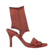 High Heel Sandals Isa Boulder , Red , Dames