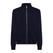 Navy Zip-Through Sweatshirt voor Heren Sun68 , Blue , Heren