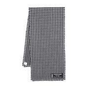 Wollen Houndstooth Sjaal Acne Studios , White , Dames