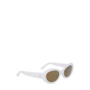 Ovale zonnebril Dries Van Noten , White , Unisex